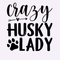 Womans Crazy Husky Lady Tee-Shirt Design