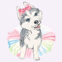 Tea towel Husky in a Tutu Design