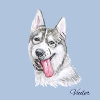 Carry Bag (Blue) with a Masked Husky Vader Design