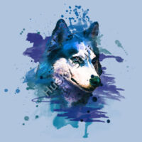Watercolour Husky Tee Design