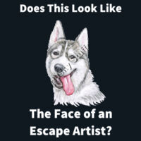 Does This Face Look Like the face of an Escape artist? Masked husky Vader tee Design
