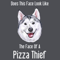 Does This Face Look Like The Face Of A Pizza Thief, with a Slice of Pizza on the left sleeve Design
