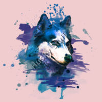 Watercolour Husky Cropped Sweatshirt Design