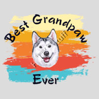Best Grandpaw Ever Retro Husky with White Face Koovaluna Design