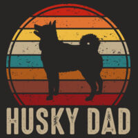Retro Husky Dad T Shirt Design