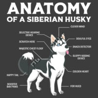 Anatomy of a Siberian Husky T-Shirt Design