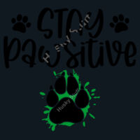 Stay Pawsitive with Green Paw Print Design