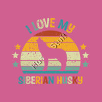 I Love My Siberian Husky Retro design Design