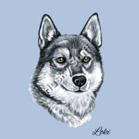 Carry Bag (Blue) with Black & White Husky Loki Design