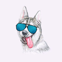 Husky In Blue Sunnies Design