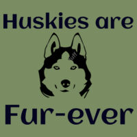Huskies are Fur-ever Ladies Tee Design