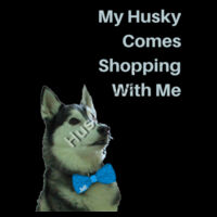 My Husky Comes Shopping With Me Carrie Bag Design