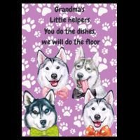 "Grandmas Little Helpers", "you do the dishes we will do the floor"Husky Inspired Tea Towel  Design