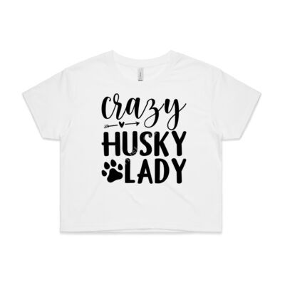 Womans Crazy Husky Lady Tee-Shirt Thumbnail