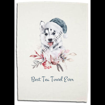 Tea Towel Christmas Husky Best Tea Towel Ever Thumbnail