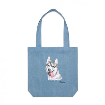 Carry Bag (Blue) with a Masked Husky Vader Thumbnail