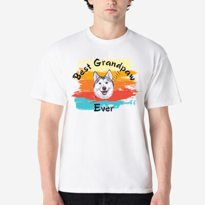 Best Grandpaw Ever Retro Husky with White Face Koovaluna Thumbnail