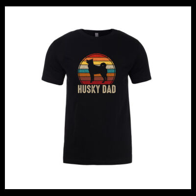 Retro Husky Dad T Shirt Thumbnail