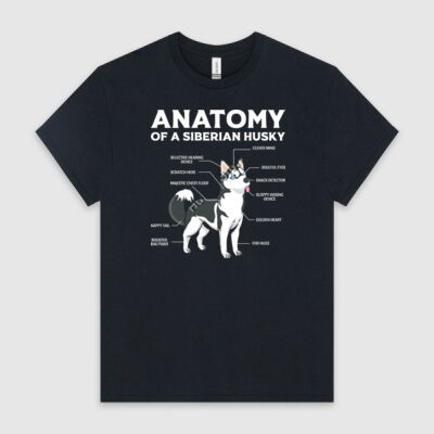 Anatomy of a Siberian Husky T-Shirt Thumbnail