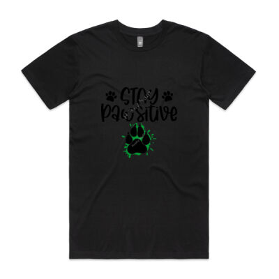 Stay Pawsitive with Green Paw Print Thumbnail