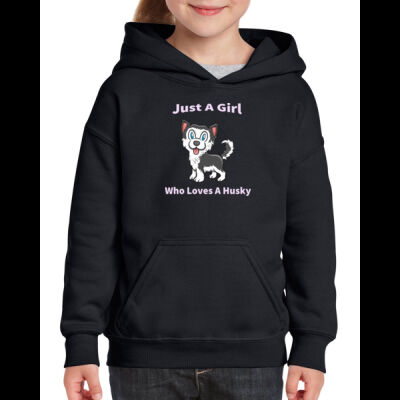 Just a Girl, Who Loves a Husky, with a cute Black & White Husky Thumbnail