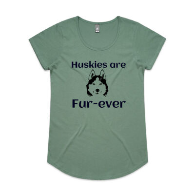 Huskies are Fur-ever Ladies Tee Thumbnail