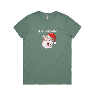 Ho Ho Fluffin Ho! With a Red & White Husky Thumbnail