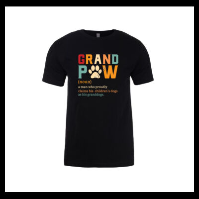 Grand Paw Noun a man who proudly claims his childrens dogs as his granddogs Fitted T Shirt Thumbnail