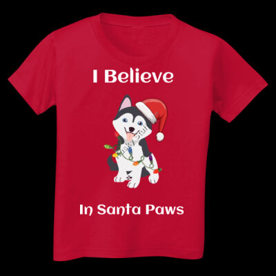 I Believe In Santa Paws Children's T-shirt Thumbnail
