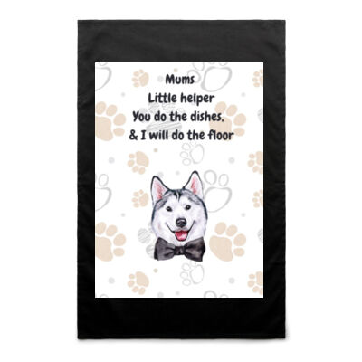  "Mums Little Helpers", "you do the dishes I will do the floor"Husky Inspired Tea Towel Thumbnail
