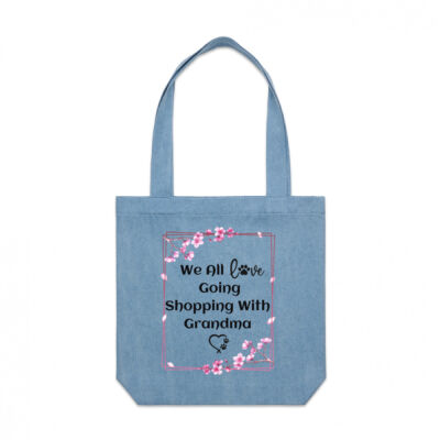 Husky Bag We all Love Going Shopping With Grandma and 4 Huskies Thumbnail