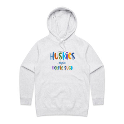 Huskies Because People Suck  Womens Hoody multicolour Thumbnail