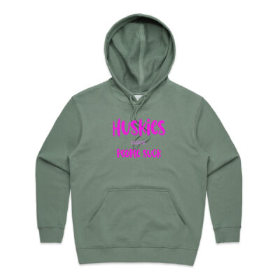 Huskies Because People Suck  Women's  Premium Hoody Pink Lettering Thumbnail