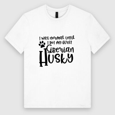 I Was Normal Until i got my first Siberian Husky men's Soft Cotton T-Shirt Thumbnail